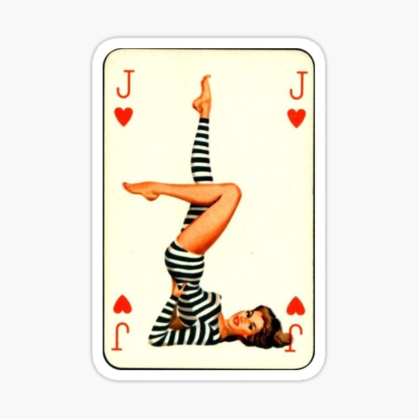 Poker Card Pin-Up Girl Sticker