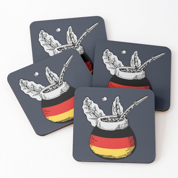 Item preview, Yerba Mate Matero with German Flag – Minimal Vintage Design designed and sold by flamini.