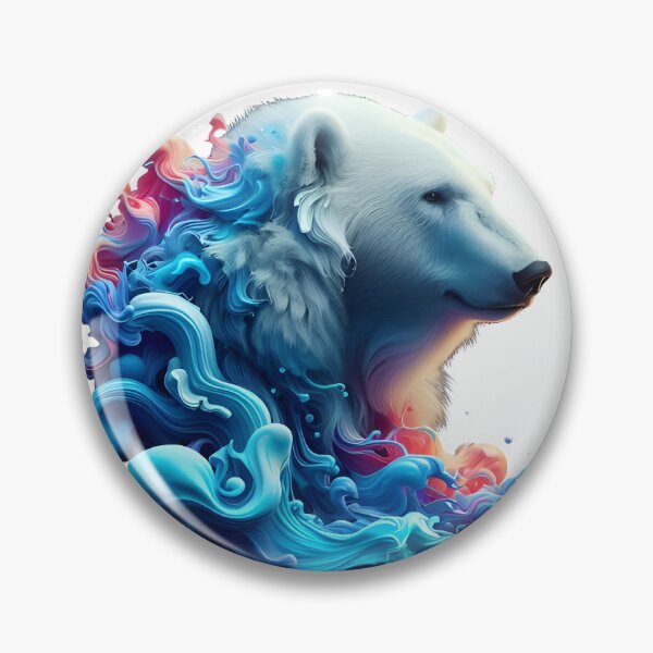 Item preview, Polar Bear colorful splash art designed and sold by BeAr-tist.