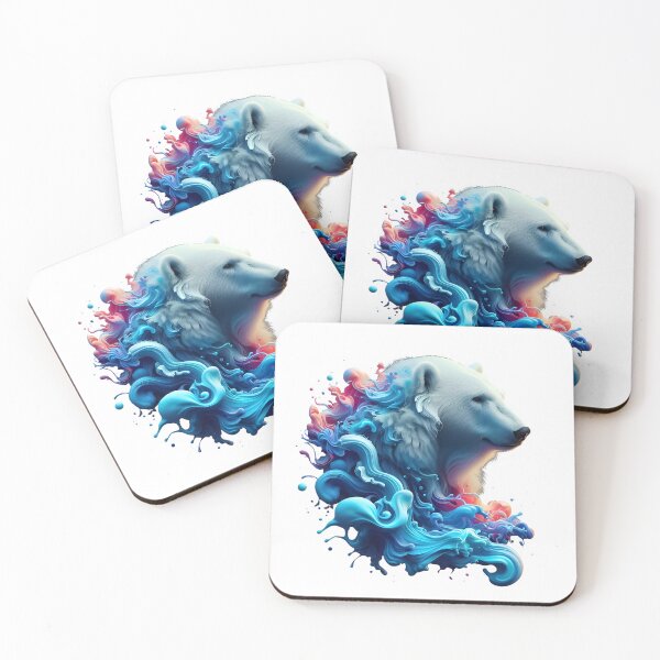 Item preview, Polar Bear colorful splash art designed and sold by BeAr-tist.