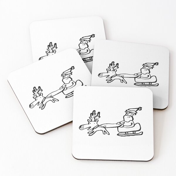 Item preview, Santa Riding a Reindeer Sleigh – Festive Holiday Design designed and sold by TaisanNYC.