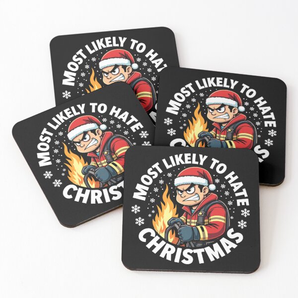 Item preview, Most Likely To Hate The Matching Christmas Firefighter designed and sold by FrascatiStudio.
