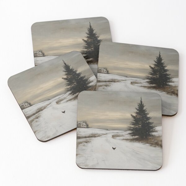 Item preview, Winter Farmhouse with Lone Chicken designed and sold by lautir.
