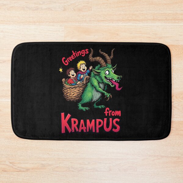 Item preview, Greetings From Krampus Vintage Horror Christmas designed and sold by TeeARTHY.