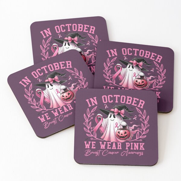 Item preview, In October We Wear Pink - Halloween Art designed and sold by Frame & Fold.