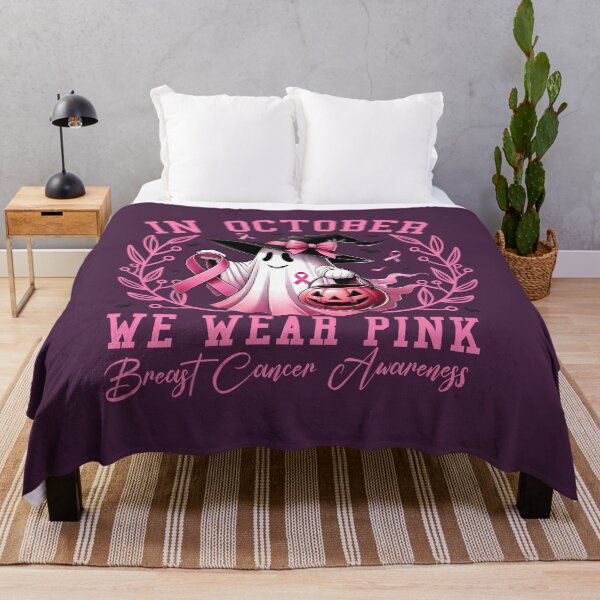 Item preview, In October We Wear Pink - Halloween Art designed and sold by Frame & Fold.