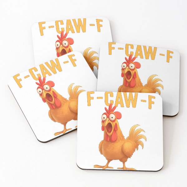 Item preview, F-CAW-F — Cartoon rooster screaming (funny design, transparent background) designed and sold by Inkspire House.