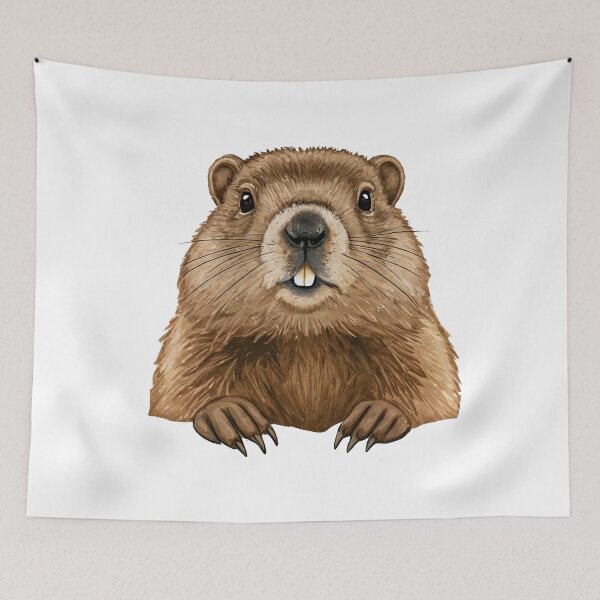 Item preview, Cute Groundhog Portrait Happy Groundhog Day designed and sold by TeeARTHY.