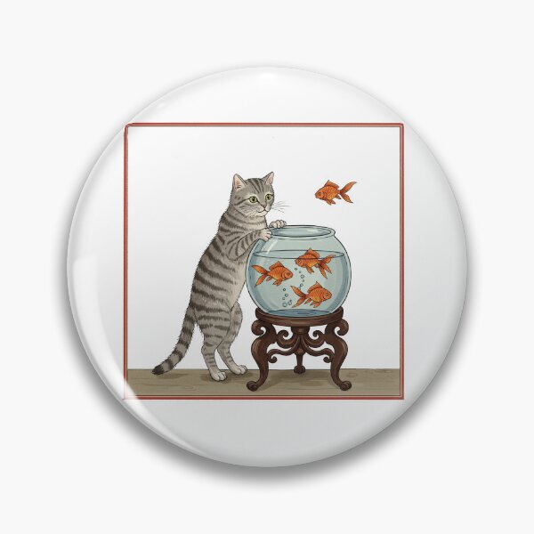 Item preview, Vintage Naughty Cat Reaching Into Fishbowl designed and sold by TeeARTHY.