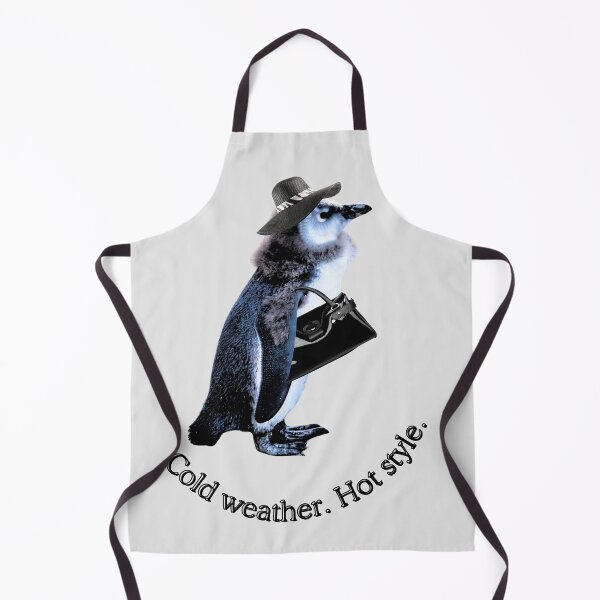 Item preview, Cold weather. Hot style. | Stylish penguin lady with hat, scarf & bag designed and sold by Katja LebenFreude.