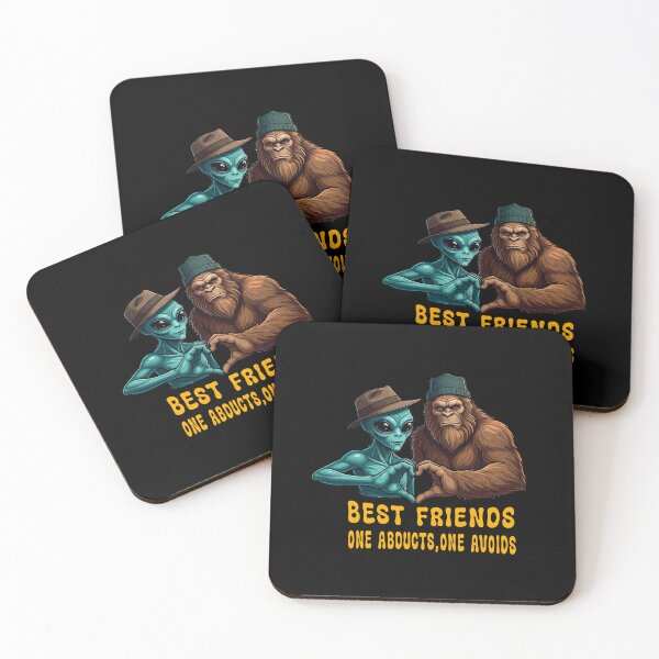 Item preview, Bigfoot And Alien Best Friends Funny Cryptid designed and sold by TeeARTHY.