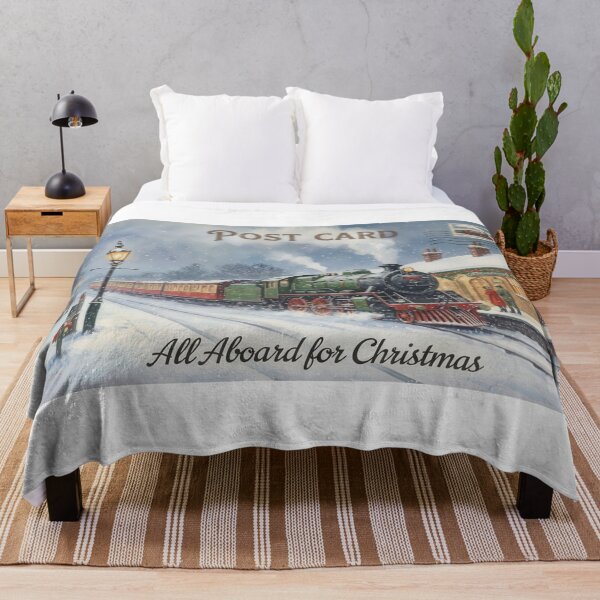 Artikelvorschau, Fahrt mit einer historischen Dampflok durch verschneite Weihnachtslandschaft entworfen und verkauft von zoughlal.
