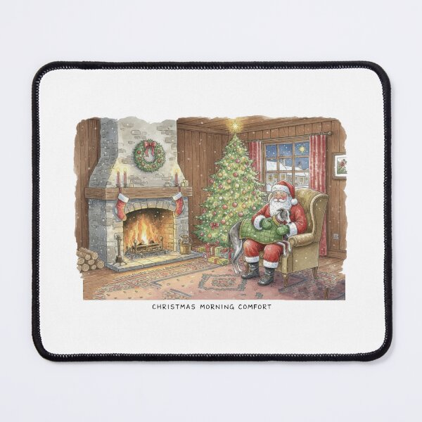 Item preview, Cozy Christmas Morning Santa And Greyhound Hug designed and sold by zoughlal.
