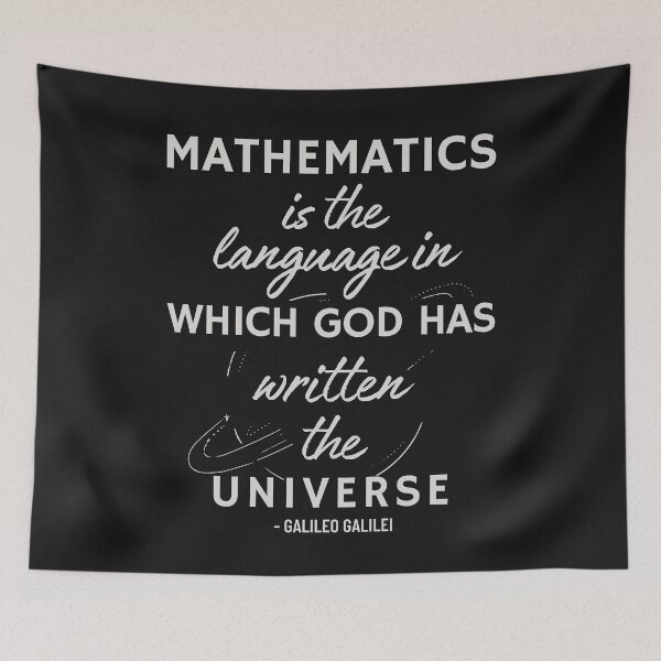 Item preview, Mathematics - Galileo Galilei Quote designed and sold by Anniko Art Studio.