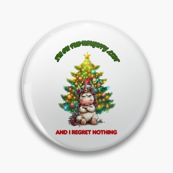 Item preview, Cute, grumpy, Christmas Unicorn designed and sold by Chubbyunicorncreations.