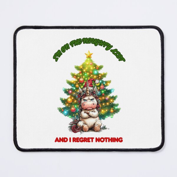 Item preview, Cute, grumpy, Christmas Unicorn designed and sold by Chubbyunicorncreations.