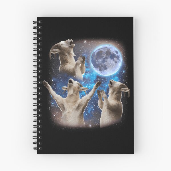 Item preview, Three Goats Howling At The Moon Weird Meme Goat Gear designed and sold by ridhi-glennon.