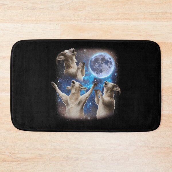 Item preview, Three Goats Howling At The Moon Weird Meme Goat Gear designed and sold by ridhi-glennon.