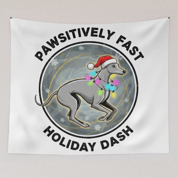 Item preview, Pawsitively Fast Holiday Dash Greyhound Logo designed and sold by zoughlal.