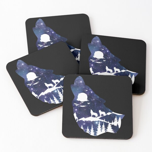 Item preview, Howling Wolf Silhouette Night Sky designed and sold by ridhi-glennon.