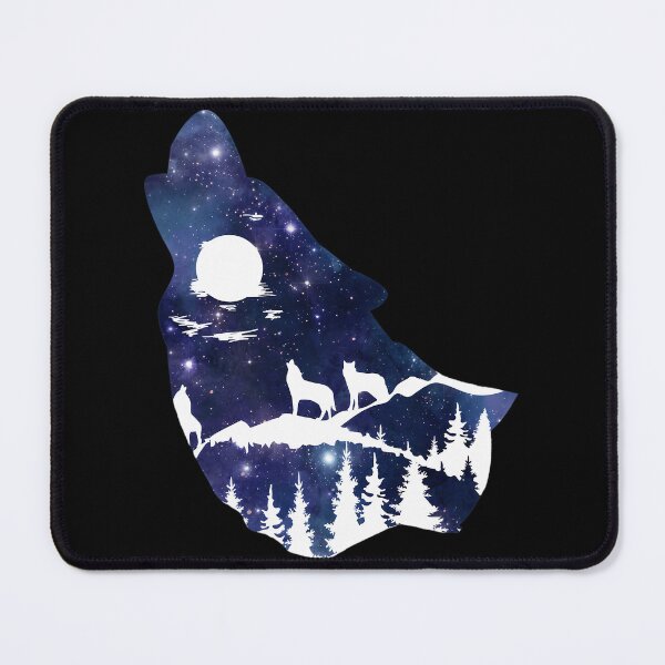 Item preview, Howling Wolf Silhouette Night Sky designed and sold by ridhi-glennon.