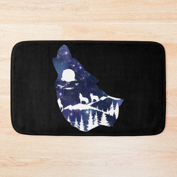 Item preview, Howling Wolf Silhouette Night Sky designed and sold by ridhi-glennon.
