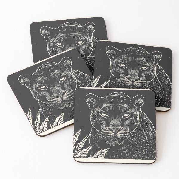 Item preview, Shadow Panther Linocut – Fierce Perception Identity designed and sold by SavannaStrikes.