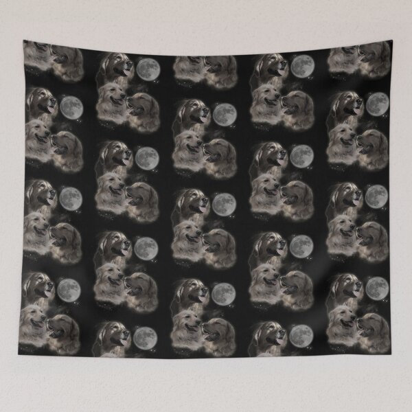 Item preview, Howling At The Moon- Funny Golden Retriever designed and sold by ridhi-glennon.