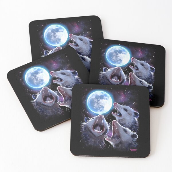 Item preview, Three Opossums Howling At The Moon Funny Possum designed and sold by ridhi-glennon.