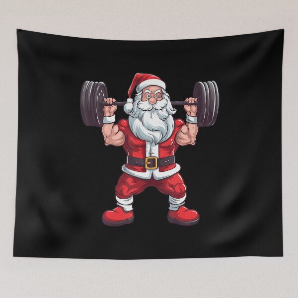 Item preview, Santa Weightlifting Funny Christmas Bodybuilder Gym Xmas Men designed and sold by ConnieDora.