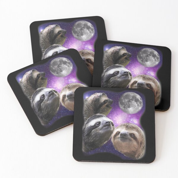 Item preview, Three Sloths Howling At The Moon Funny Parody  designed and sold by ridhi-glennon.