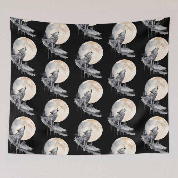 Item preview, Wolf Howling At The Moon designed and sold by ridhi-glennon.
