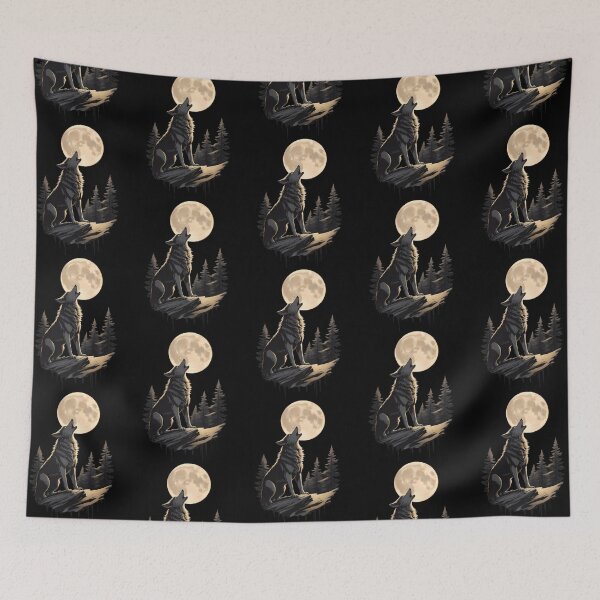 Item preview, Wolf Howling At The Moon designed and sold by ridhi-glennon.