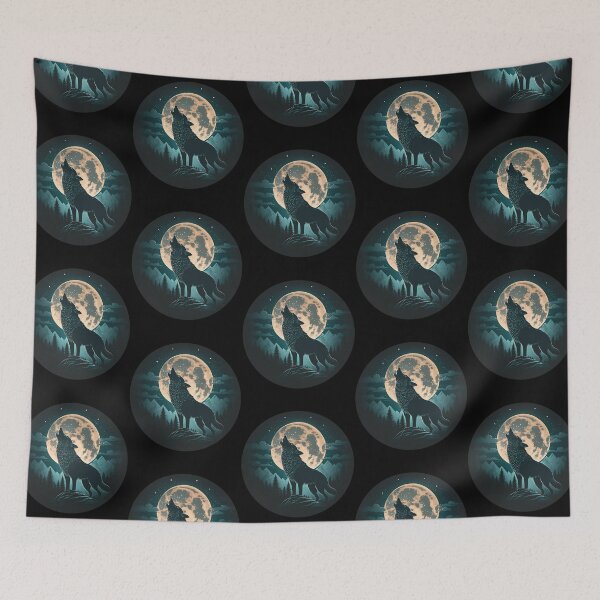 Item preview, Wolf Howling At The Full Moon designed and sold by ridhi-glennon.