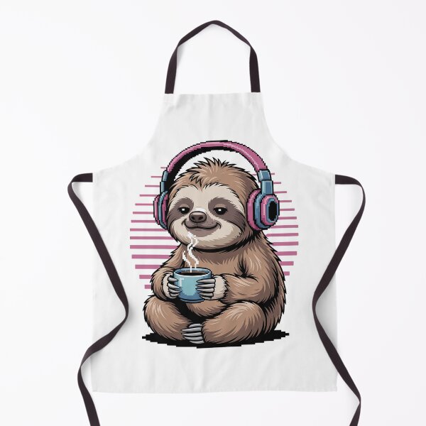 Item preview, Sloth LoFi Study Beats | Cute Animal Coffee & Headphones Aesthetic Design | Chill Vibe Emotional Jazz designed and sold by pixelpopplanet.