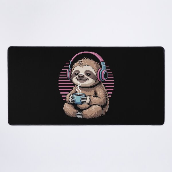 Item preview, Sloth LoFi Study Beats | Cute Animal Coffee & Headphones Aesthetic Design | Chill Vibe Emotional Jazz designed and sold by pixelpopplanet.
