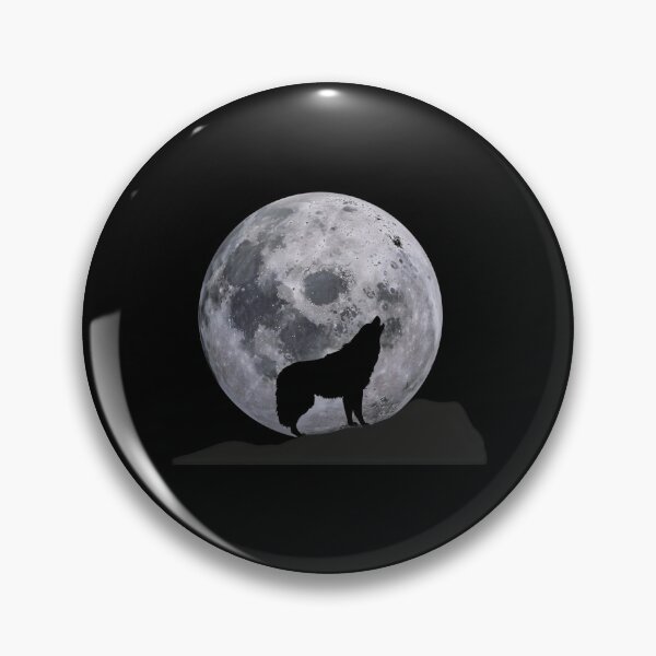 Item preview, A Howling Wolf Stands On The Edge And Behind The Moon designed and sold by ridhi-glennon.
