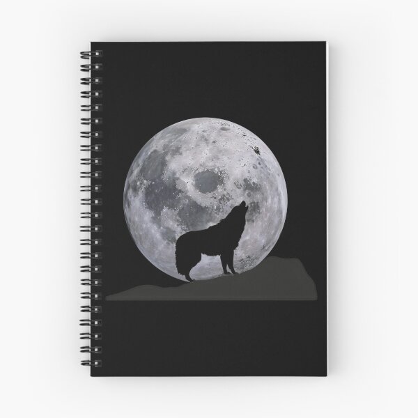 Item preview, A Howling Wolf Stands On The Edge And Behind The Moon designed and sold by ridhi-glennon.