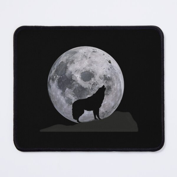 Item preview, A Howling Wolf Stands On The Edge And Behind The Moon designed and sold by ridhi-glennon.