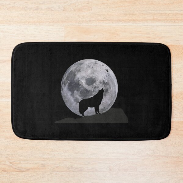 Item preview, A Howling Wolf Stands On The Edge And Behind The Moon designed and sold by ridhi-glennon.