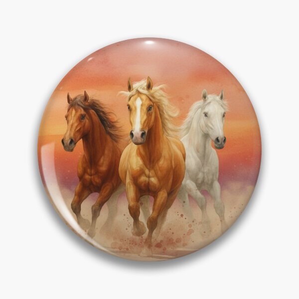Item preview, Galloping Horses Watercolor Painting designed and sold by PixelExpressStudio.