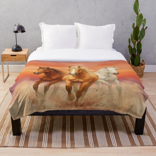 Item preview, Galloping Horses Watercolor Painting designed and sold by PixelExpressStudio.