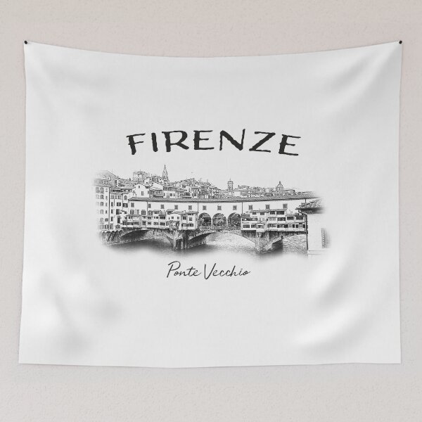 Item preview, Ponte Vecchio (black letters on white background) designed and sold by Doug's Landing.