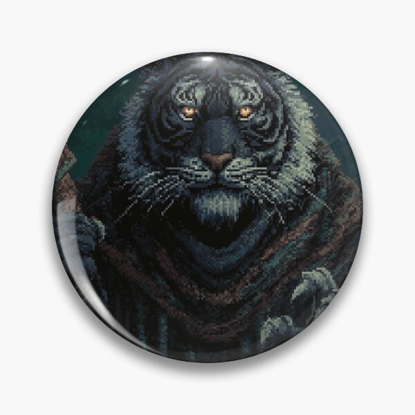 Item preview, Dark Tiger Wizard Pixel Art designed and sold by Kaos-Bit.