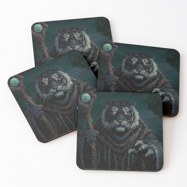 Item preview, Dark Tiger Wizard Pixel Art designed and sold by Kaos-Bit.