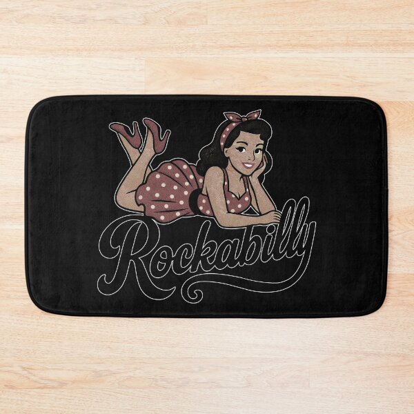 Item preview, Rockabilly woman, brunette, 1950s, lying down, petticoat, gift designed and sold by Pineapple-Tree.