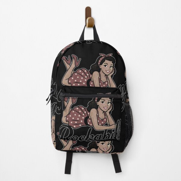 Item preview, Rockabilly woman, brunette, 1950s, lying down, petticoat, gift designed and sold by Pineapple-Tree.