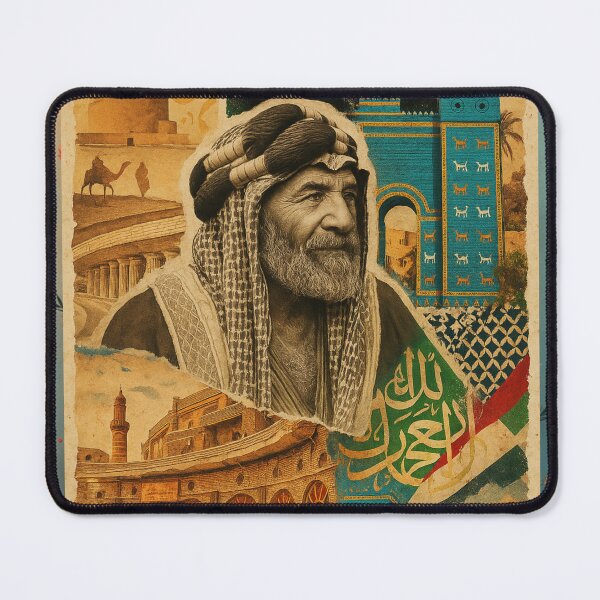 Item preview, Vintage Collage from Iraq – Mesopotamian Heritage and Tribal Identity designed and sold by NorthernDk_art .
