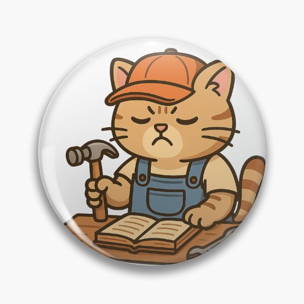 Item preview, Grumpy Carpenter Cat – Meme Art designed and sold by kimkosovo.