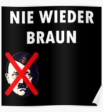 NEVER AGAIN BROWN Poster